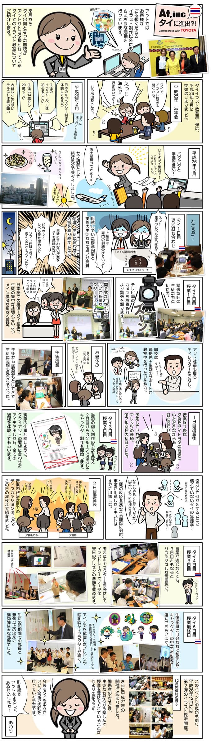 イラスト海外講習漫画