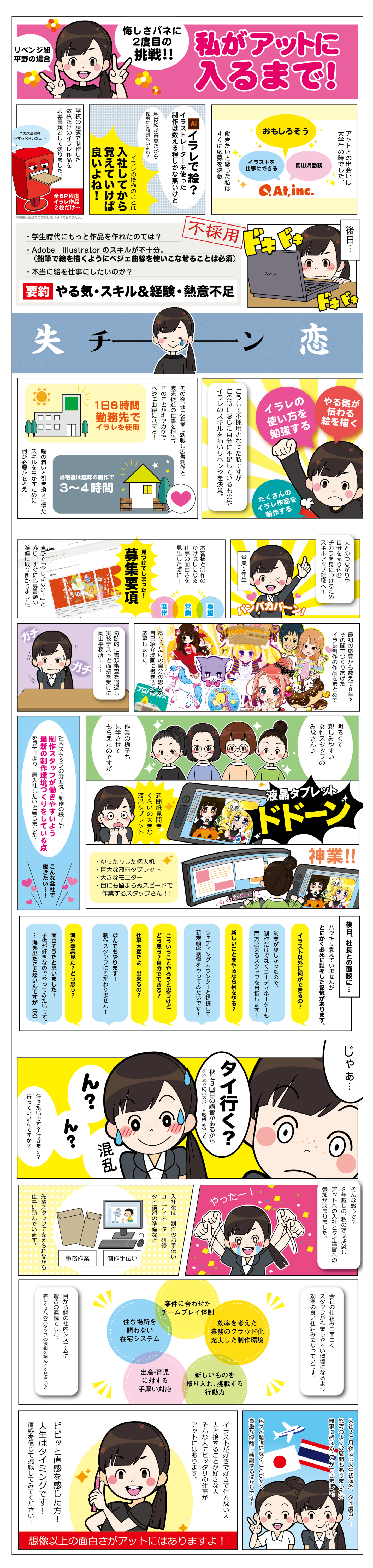 イラストレーター求人案内マンガ